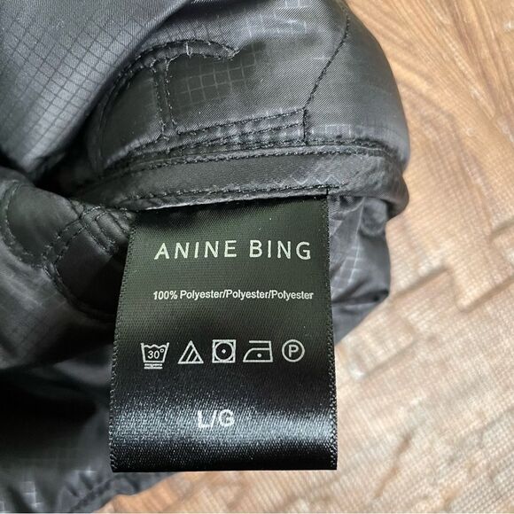 Anine Bing Andy Black Quilted Monogram Vest Pockets‎ Women’s Size Large - Picture 11 of 14